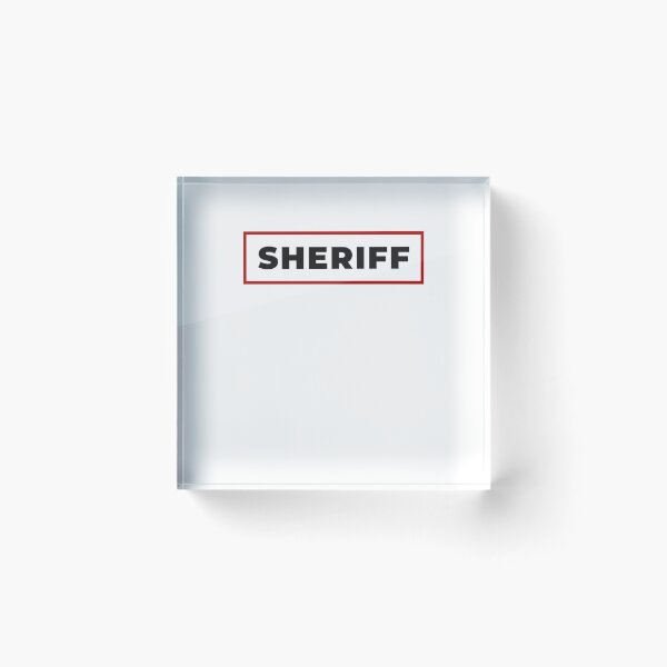 Artikelvorschau, Sheriff mit rotem Rahmen entworfen und verkauft von SVPOD.