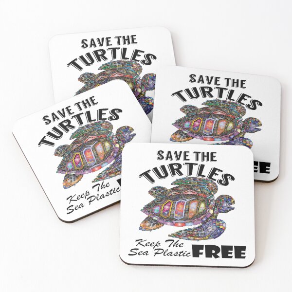 Item preview, Save the turtles keep the sea plastic free shirts, Save the turtles keep the sea plastic free masks, Save the turtles keep the sea plastic free stickers  designed and sold by Poussyarts.