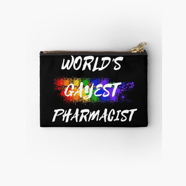 Item preview, World's Gayest Pharmacist LGBT Joke With Rainbow Colors In Black designed and sold by LuckyKermit.
