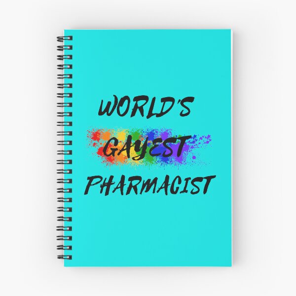 Item preview, World's Gayest Pharmacist LGBT Joke With Rainbow Colors In Cyan designed and sold by LuckyKermit.