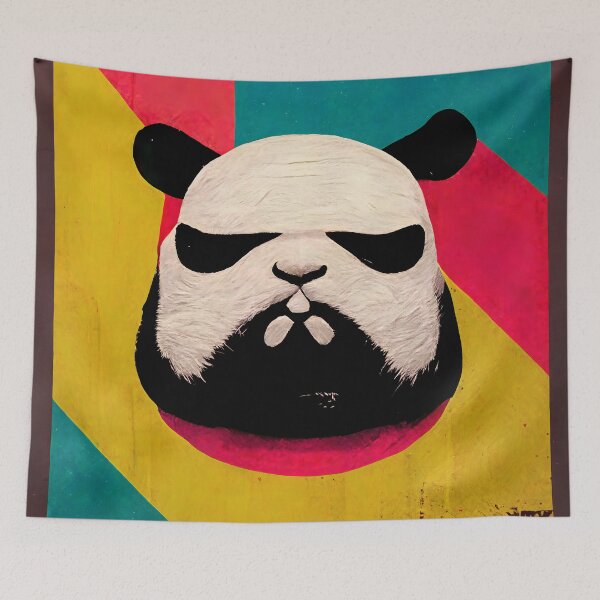 Item preview, Sumo Panda Pop Art 6 designed and sold by AiBroughtToLife.