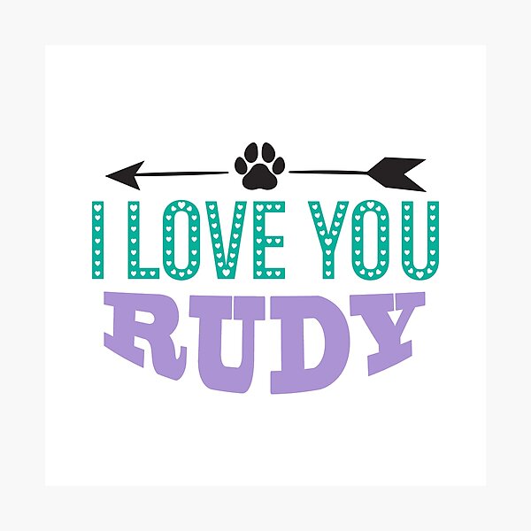 Item preview, Rudy Dog Love Tag Name designed and sold by PodiShawna.