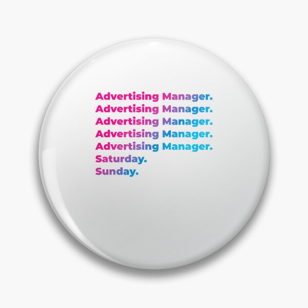 Item preview, Advertising Manager work week designed and sold by SVPOD.