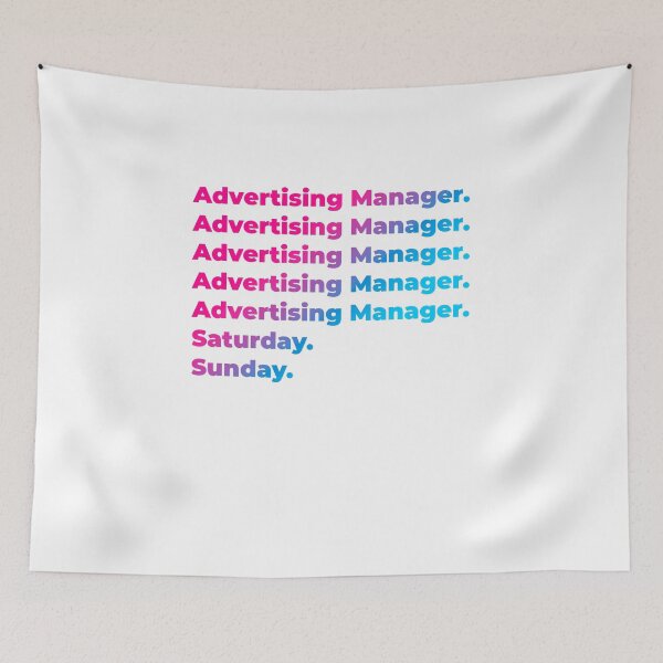 Item preview, Advertising Manager work week designed and sold by SVPOD.