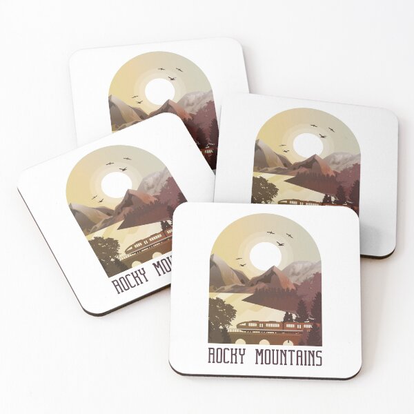 Artikelvorschau, Rocky Mountains Vintage Sticker entworfen und verkauft von Suzy Perez Art.