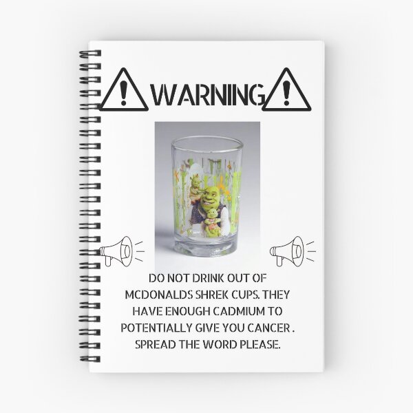 Item preview, WARNING SHREK CUPS FROM MCDONALDS MAY CAUSE CANCER designed and sold by SelloutCentral.