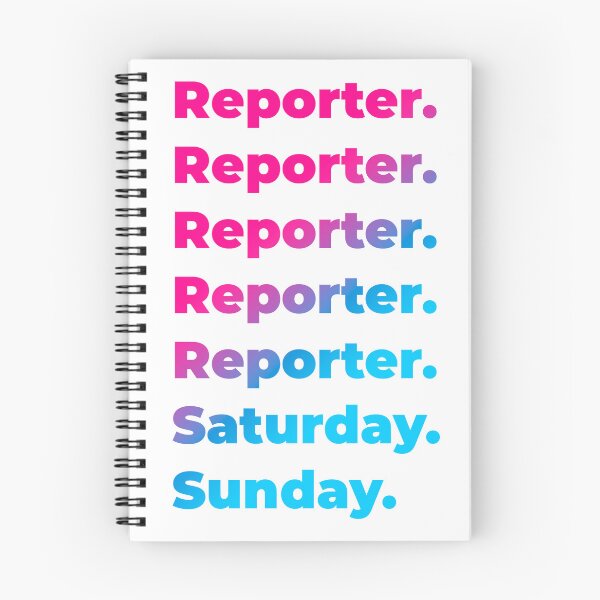Item preview, Reporter work week designed and sold by SVPOD.