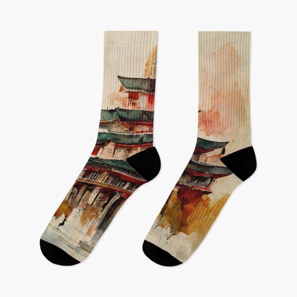 Item preview, Temple Watercolor Painting designed and sold by shokA Design.