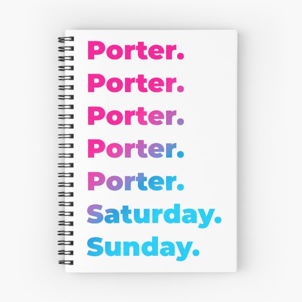 Item preview, Porter work week designed and sold by SVPOD.