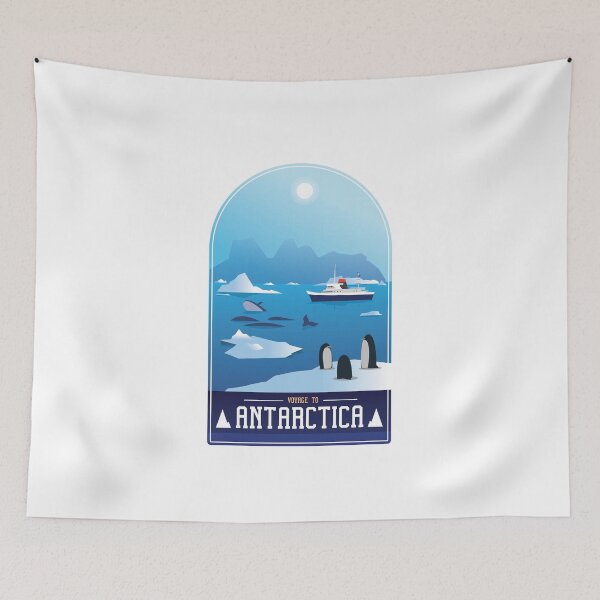 Item preview, Antarctica Vintage Sticker designed and sold by Suzy Perez Art.