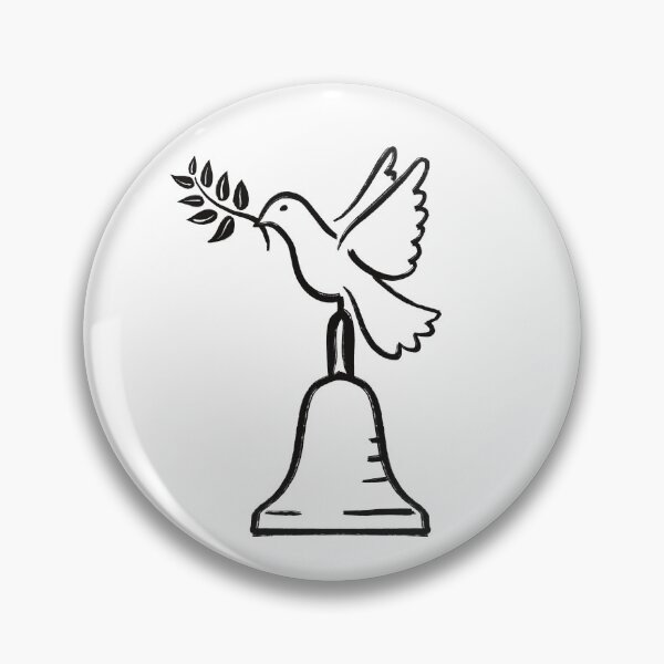 Item preview, Peace Dove And Handbell black line variant designed and sold by SubtleSplit.