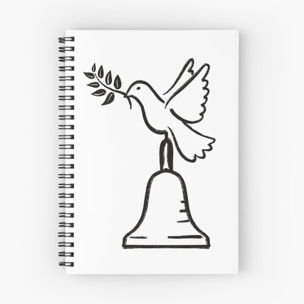 Item preview, Peace Dove And Handbell black line variant designed and sold by SubtleSplit.