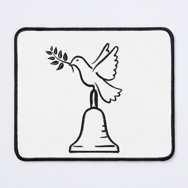 Item preview, Peace Dove And Handbell black line variant designed and sold by SubtleSplit.