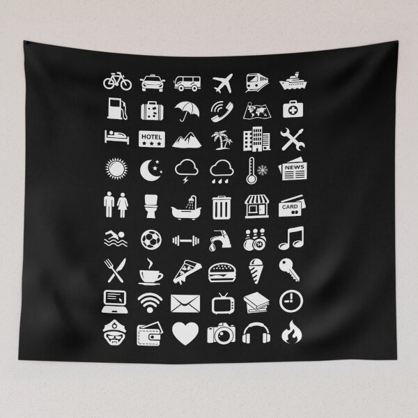Item preview, Travel Icons Language (White) designed and sold by DCornel.