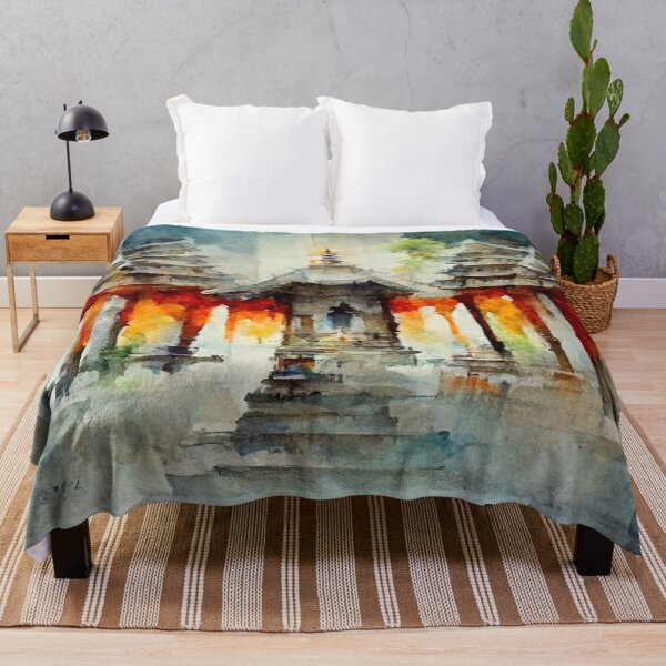 Item preview, Temple Watercolor Painting designed and sold by shokA Design.