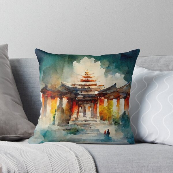 Item preview, Temple Watercolor Painting designed and sold by shokA Design.