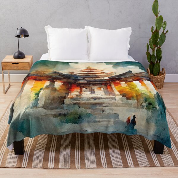 Item preview, Temple Watercolor Painting designed and sold by shokA Design.