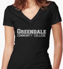 Greendale Community College Women's Fitted V-Neck T-Shirt