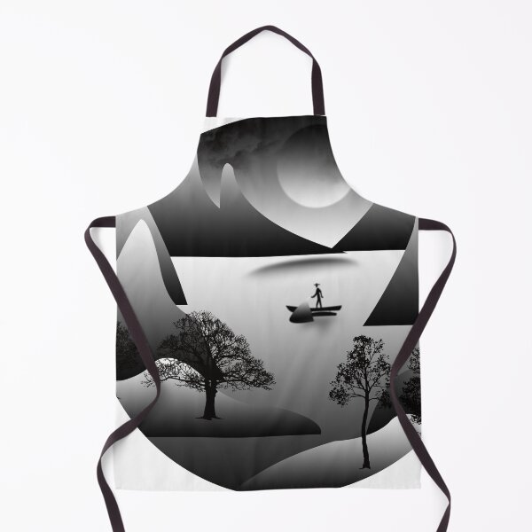 Item preview, A fisherman looking for fish in the river between the mountains designed and sold by Bigrow.