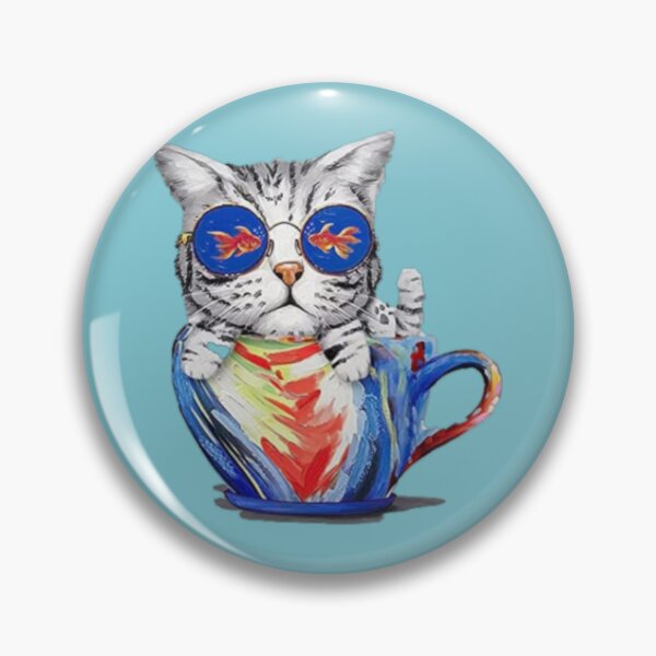 Item preview, Funny Colorful Cat Face With Funky Glasses designed and sold by Vittorio-23.