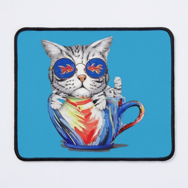 Item preview, Funny Colorful Cat Face With Funky Glasses designed and sold by Vittorio-23.