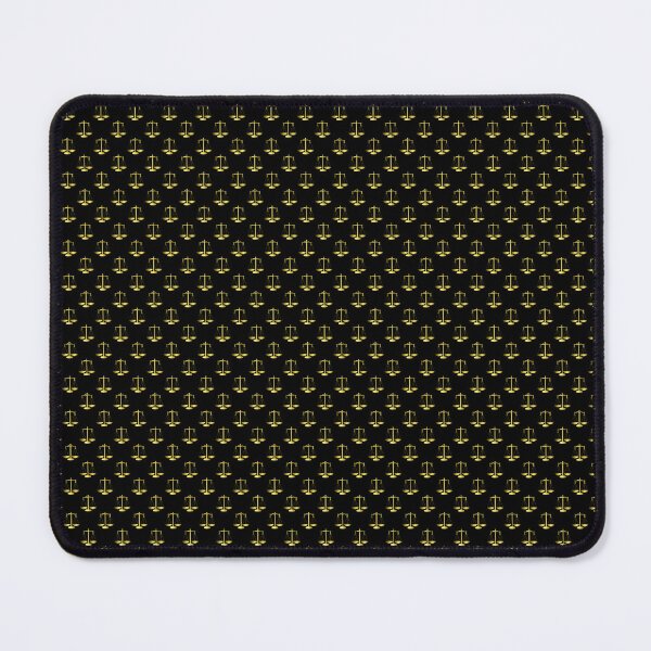 Item preview, Mini Gold Scales Of Justice on Black Repeat Pattern All Over Print  designed and sold by podartist.