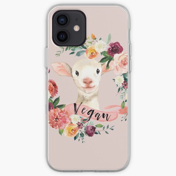 Vegan - Floral Lamb iPhone Soft Case