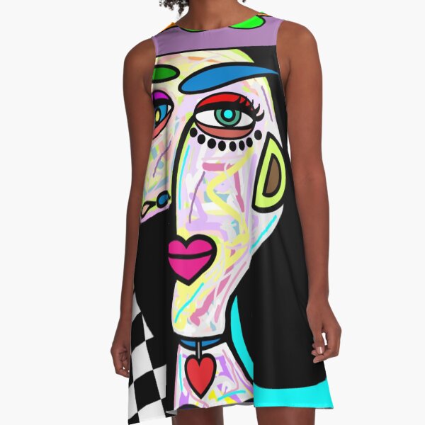Item preview, Funky Lady with Hat Art Face designed and sold by jantulov.