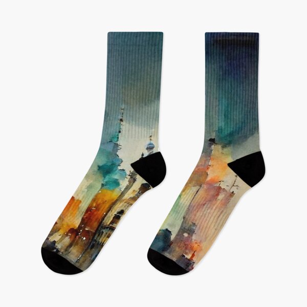 Item preview, City Watercolor Painting designed and sold by shokA Design.