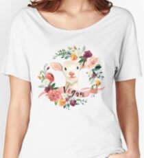 Vegan - Blumenlamm Baggyfit T-Shirt
