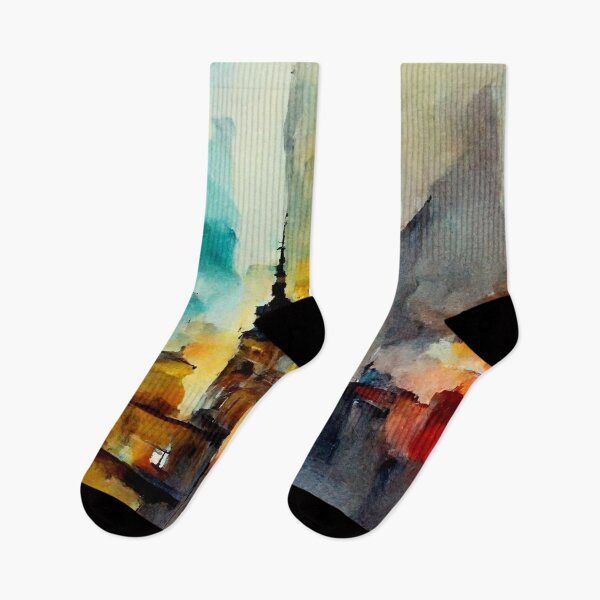 Item preview, City Watercolor Painting designed and sold by shokA Design.