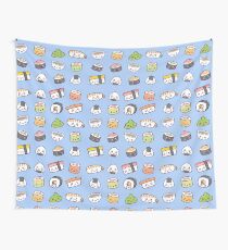 Happy kawaii sushi pattern Wall Tapestry