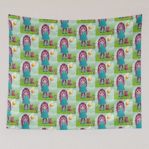Item preview, Big eye cute girl  designed and sold by Sonia Jones Art.