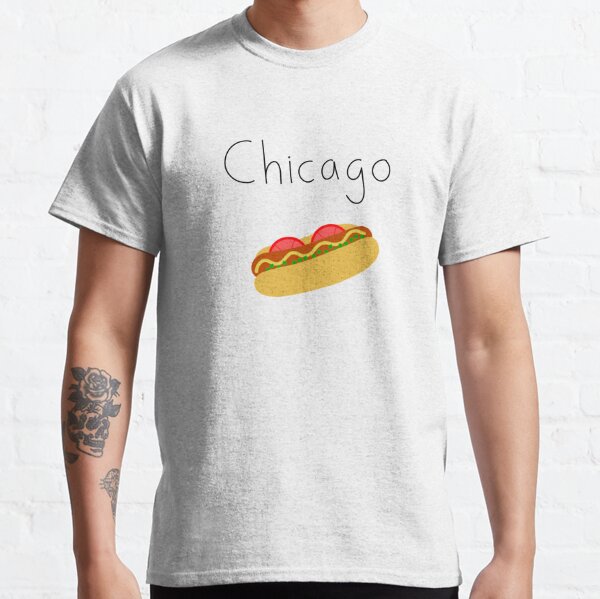  Chicago Style Hot Dog T-Shirt : Clothing, Shoes & Jewelry