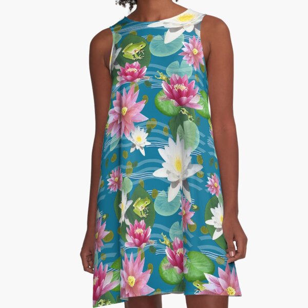 Waterlilies A-Line Dress