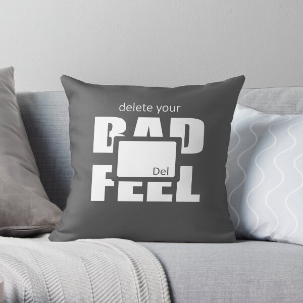 Delete Your Bad Feel - Alt Key - English Version Throw Pillow