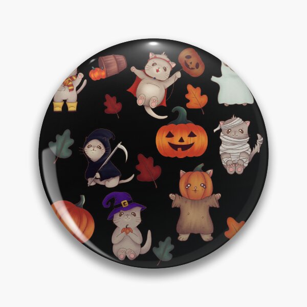 Item preview, Cute Halloween Kitty Cat Pattern designed and sold by AwakenedSoul.