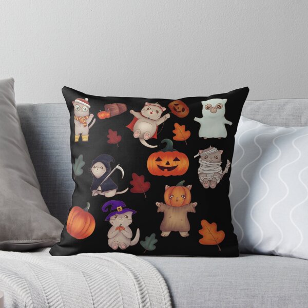 Item preview, Cute Halloween Kitty Cat Pattern designed and sold by AwakenedSoul.