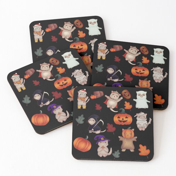 Item preview, Cute Halloween Kitty Cat Pattern designed and sold by AwakenedSoul.