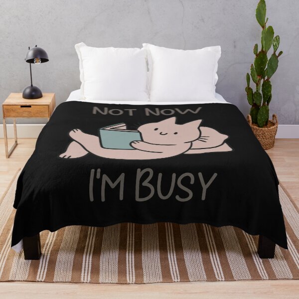 Item preview, Not Now I'm Busy Cat designed and sold by HappyLifeCreate.