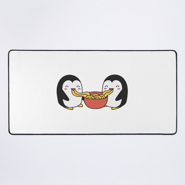 Item preview, Penguins eating noodles designed and sold by Pixelish.