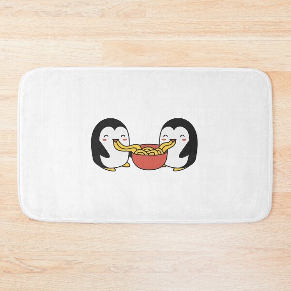 Item preview, Penguins eating noodles designed and sold by Pixelish.