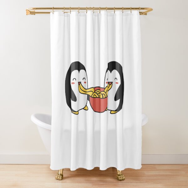 Item preview, Penguins eating noodles designed and sold by Pixelish.