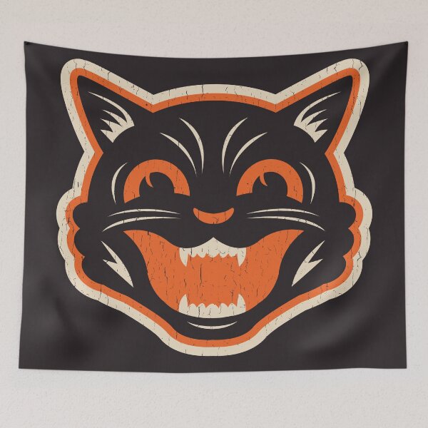 Item preview, Retro Halloween Cat designed and sold by Kappacino Creations.