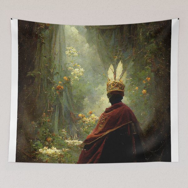 Item preview, Elven King Takes a Moment to Gather His Thoughts designed and sold by AIArtWorkshop.