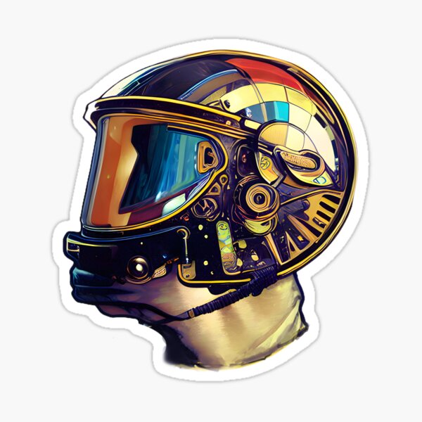 Colorful Astronaut Helmet Sticker