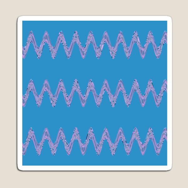 Item preview, Abstract Wavy Lines Pattern Boho Vibes on a Cool Sky Blue Background designed and sold by Beachy.