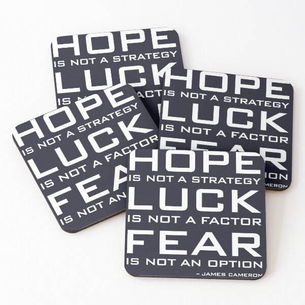Item preview, Hope is not strategy - James Cameron quote designed and sold by chillap.