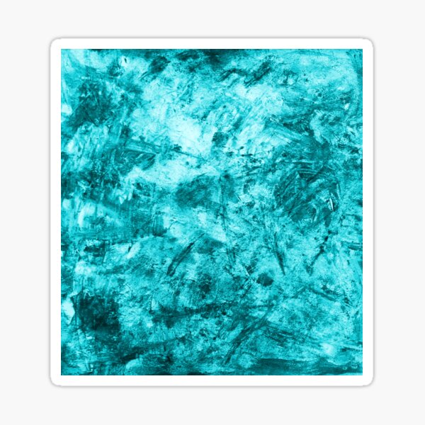 Abstract Turquoise Original Hand Painted Sticker