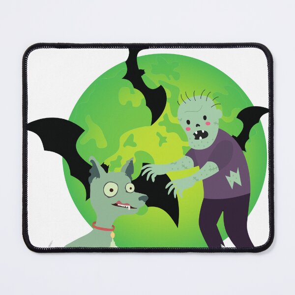 Item preview, Green full moon Zombie Dog Halloween. Scary dog. Creepy Dog. Monster Dog. designed and sold by Doggymadness.